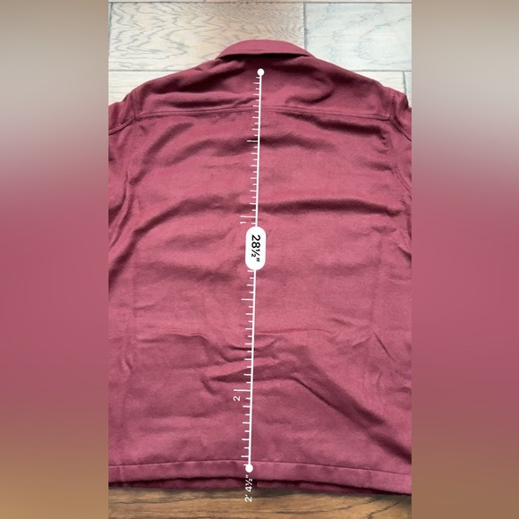 HUGO Boss Men's Size XXL Dark Red Enalu Oversized Fit Button Up Shirt Pockets - Picture 8 of 11